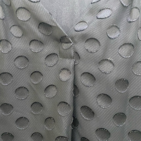 Talbots MP lined black polka dot long sleeve sheer lined blouse. - Picture 6 of 7